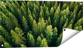 Gards Tuinposter Bos met Bomen vanaf Boven - 80x40 cm - Tuindoek - Tuindecoratie - Wanddecoratie buiten - Tuinschilderij