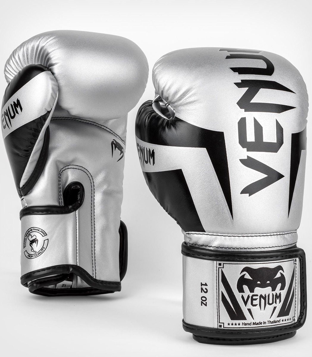 VENUM ELITE - BOKSHANDSCHOENEN - SILVER/BLACK -14OZ