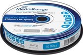 MediaRange Bluray 50GB 10pcs BD-R cake 6x Inkjet Fullprint.
