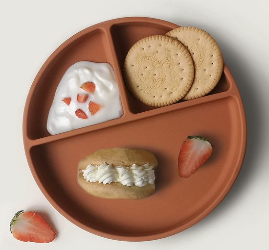 Babybord met zuignap, 2 stuks, siliconen kinderborden met 4 zuignappen