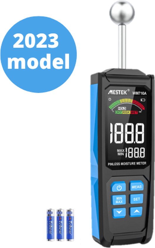 Vochtdetector Vochtmeter MESTEK Hout Vochtigheidsmeter