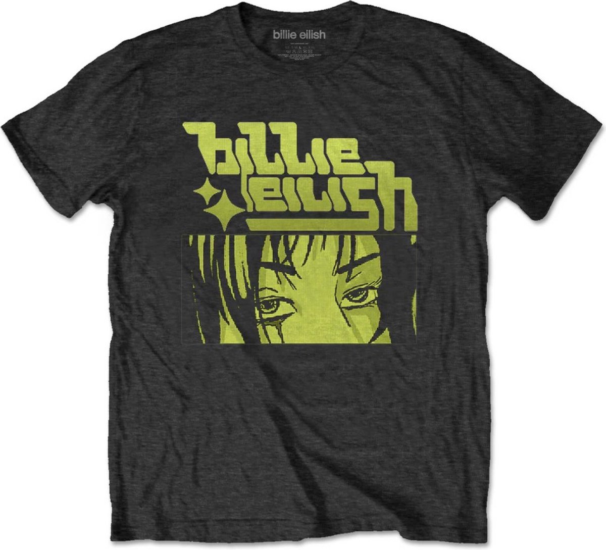 Billie Eilish - Anime Logo Heren T-shirt - 2XL - Zwart