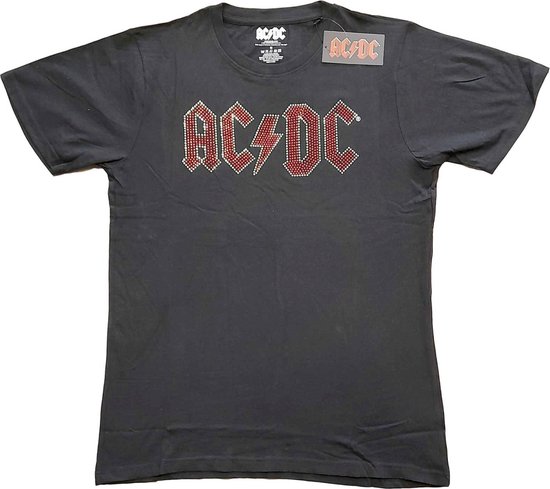AC/DC Heren Tshirt Full Colour Logo Zwart