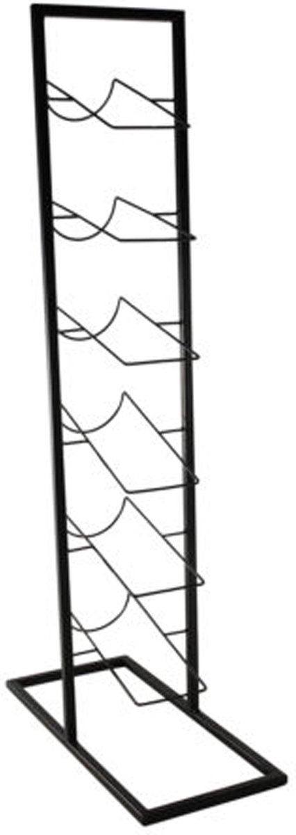 Goedkoopste Svenska Living Wijnrek - 6 flessen - zwart - metaal - 38 x 84 x 18 cm