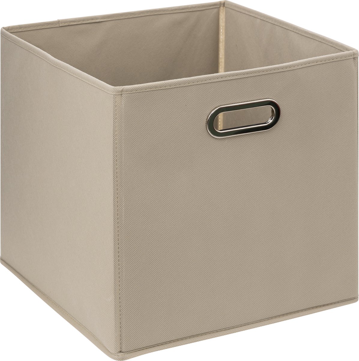 5Five Opbergmand/kastmand 29 liter taupe linnen 31 x 31 x 31 cm - Vakkenkast manden