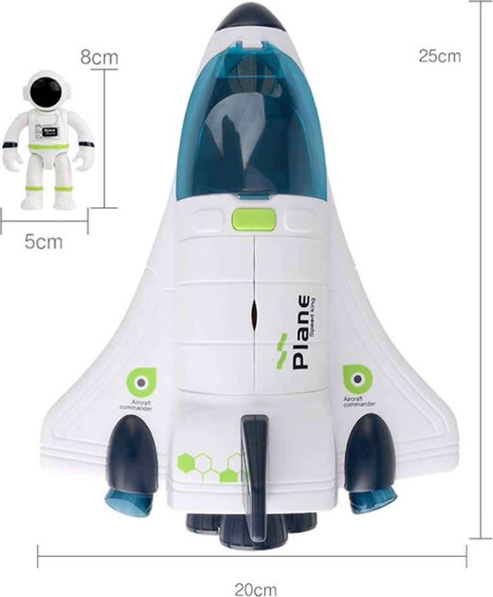 Space Shuttle Raket met Astronaut - Tachan - Speelgoedraket voor ...