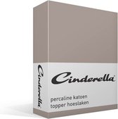 Cinderella Weekend - Topper Hoeslaken (tot 15 cm) - Katoen - 200x200 cm - Taupe