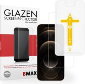 BMAX Screenprotector geschikt voor iPhone 12 Pro Max met applicator - Gehard glas - Tempered glas - Apple screenprotectors - Telefoonglaasje - Beschermglas - Glasplaatje - Screensaver - Screen protector - Glas screenprotectors - Case Friendly