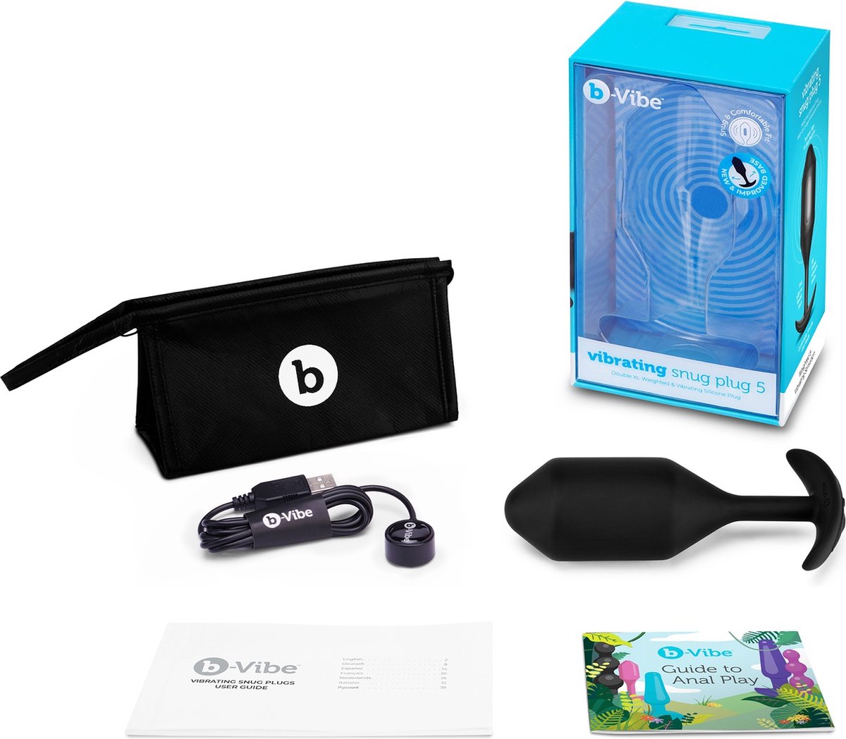 Goedkoopste B-Vibe - Vibrerende Snug Plug 5 (XXL) Zwart