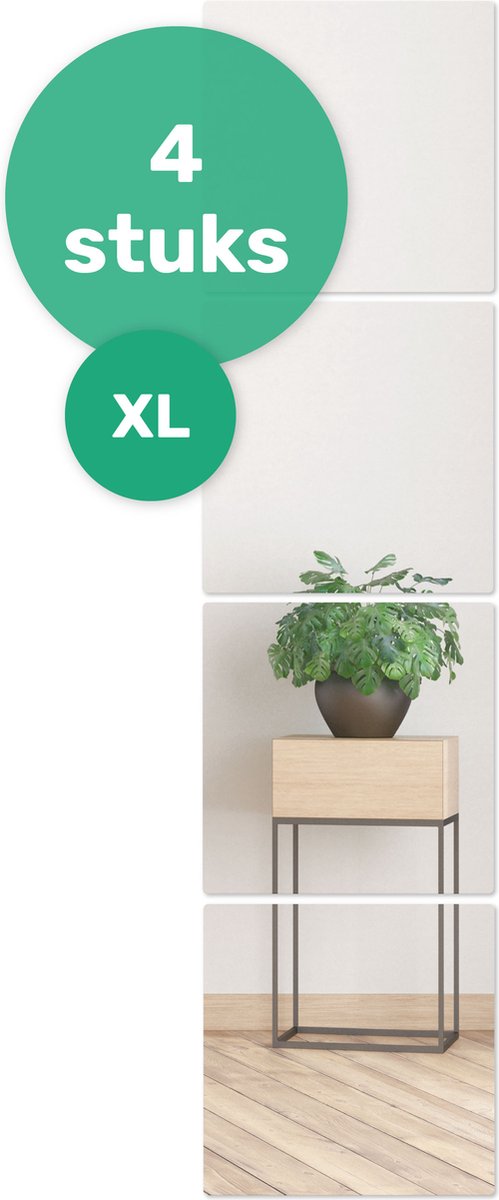 XL Plakspiegel – 4 stuks – Zelfklevende – Plakspiegels – Passpiegel – Deur – Spiegel – Spiegelfolie – Sticker – Zelfklevend – 40×40