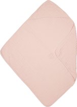 Meyco Bébé Uni cape de bain - mousseline - rose soft - 80x80cm
