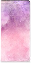 Leuk Telefoonhoesje Geschikt voor Samsung Galaxy A34 Bookcase Cover Pink Purple Paint