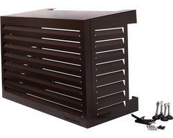 QVENTI - airco & warmtepomp buitenunit omkasting - 100 x 75 x 50cm - bruin – 5 jaar garantie