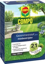 COMPO Gazonmeststof Plus Mosbestrijder - 2 in 1 : voedt het gazon + bestrijdt mos - snel herstel van het gazon - doos 3 kg (100 m²)