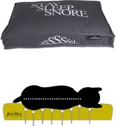 Lex & Max Sleep-Stay-Snore - Orthopedisch - Hondenkussen - Boxbed - 75x50cm - Grijs