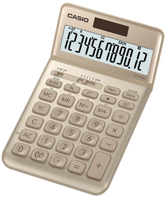 Rekenmachine Casio JW-200SC-GD Gouden Plastic (18,3 x 10,9 x 1 cm) | bol