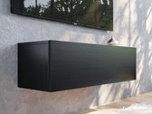 Mobistoxx Meuble TV KINGSTON 1 porte battante 105 cm chêne noir