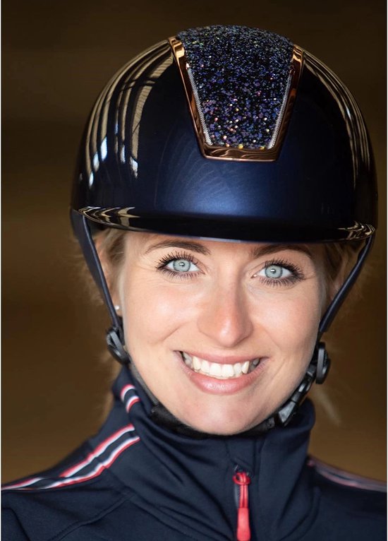 KEP - Casque d'équitation Smart matt marine visière polo