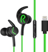 Phreeze EP15 Bedrade Oortjes - Groen - In-Ear Sport Headset met Haakjes - Headset - Geschikt voor Apple iPhone Oortjes met Draad