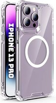 Phreeze Back Cover - Geschikt voor iPhone 13 Pro Hoesje - Crystal Clear Case - Magnetische Functie - Military Grade - Transparant - Bumper Siliconen TPU Cover - Magneet