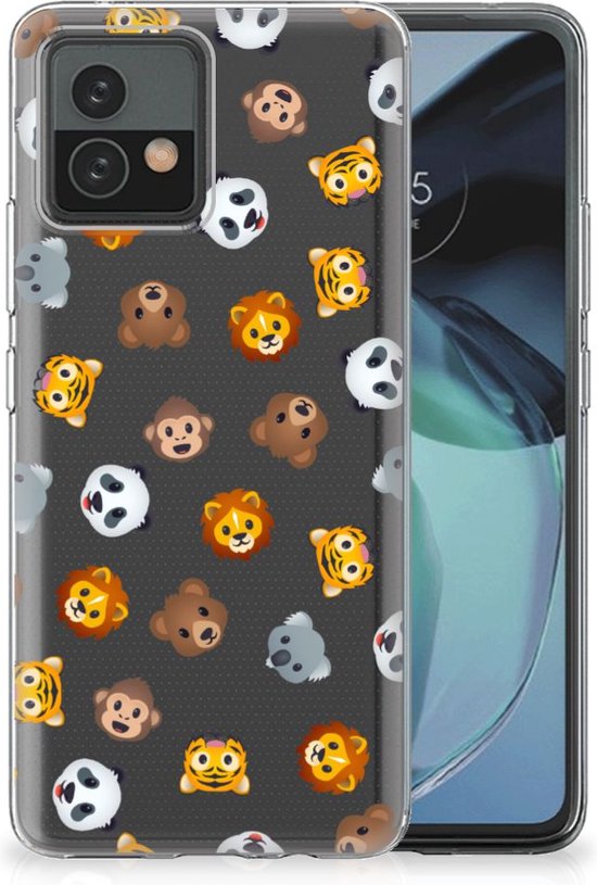 TPU bumper geschikt voor Motorola Moto G72 Dieren Emojis