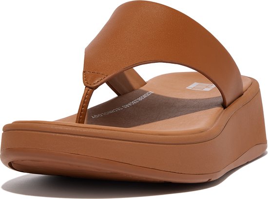 FitFlop F-Mode Leather Flatform Toe-Post Sandals BRUIN - Maat 42
