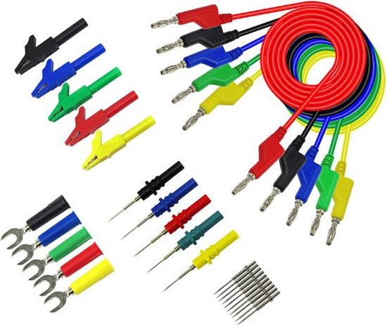 Câbles multimètre - Câbles - 30 pièces - Set complet - Câble de test - En  forme de U 