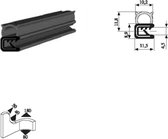 VRR - U-profiel - Klemprofiel rubber - randbescherming 1-3 mm met kraal 000 - Per 5, 10 of 50 meter