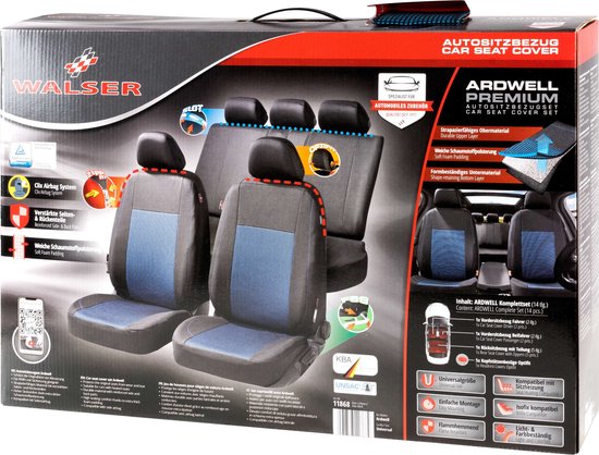 Premium Autostoelbekleding Ardwell met Zipper ZIPP-IT, Autostoelhoes set,  2...