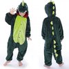 foto van Onesie Dino - Dinosaurus - Maat 122/128 - Verkleedkleren - Kostuum - Carnaval - Jumpsuit - Pyjama - Kerst