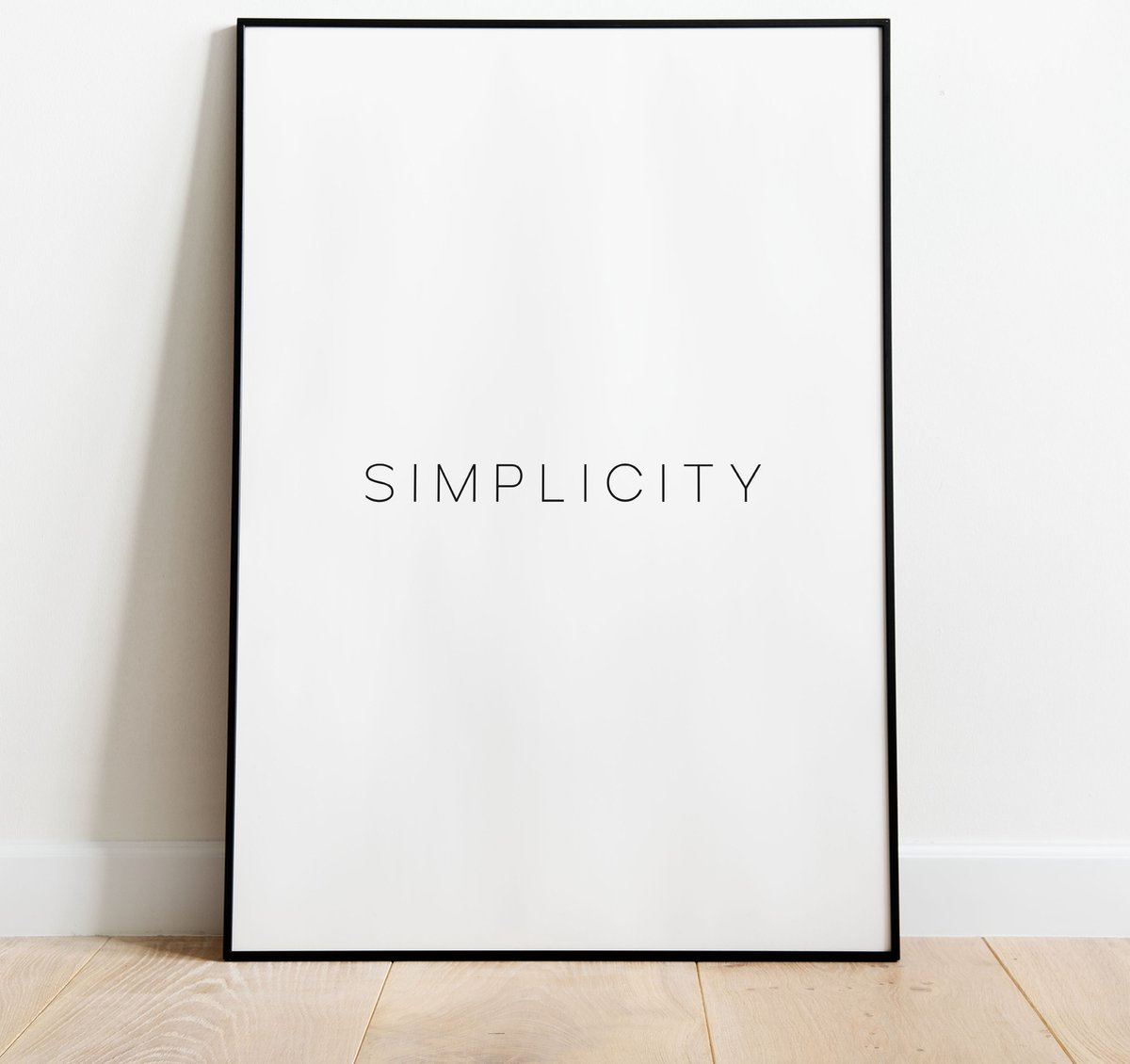 Poster Simplicity - 30x40 cm met Fotolijst - Quotes poster - Ingelijst – WALLLL