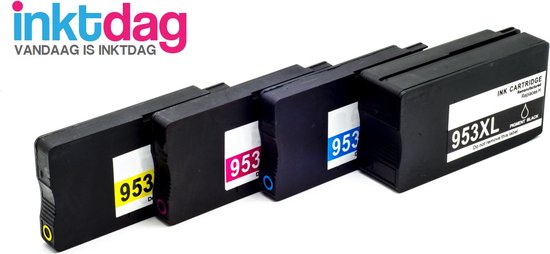 Pack cartouches HP 953XL noir + 3 couleurs pour imprimante jet d'encre on