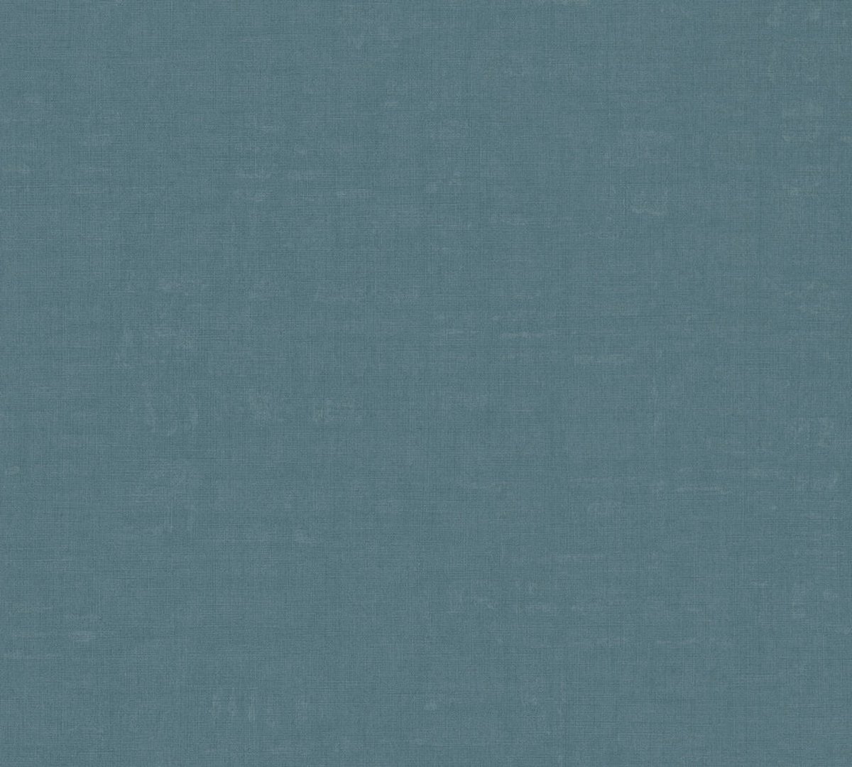 LINNENLOOK BEHANG | Uni - petrol blauw - A.S. Création Nara