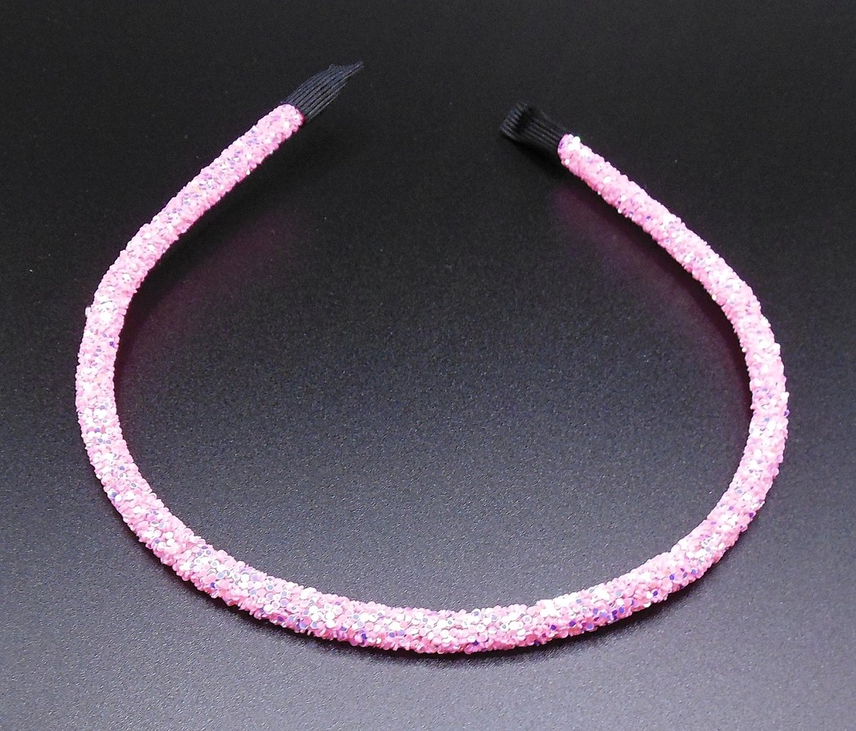 Diadeem roze tinten glitter dun