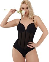 Bodysuit Shapewear Lace - zwart - XL