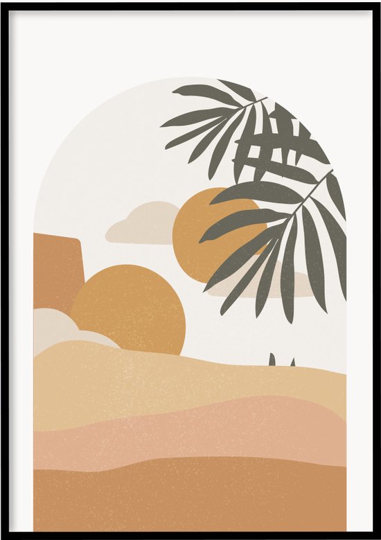 Poster Abstract Tree - 30x40 cm met Fotolijst - Abstracte poster - Ingelijst – WALLLL