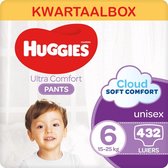 Couche-culotte Huggies - taille 6 (15 à 25 kg) - Ultra Comfort - unisexe - 432 pièces (16x27) - Boîte mensuelle