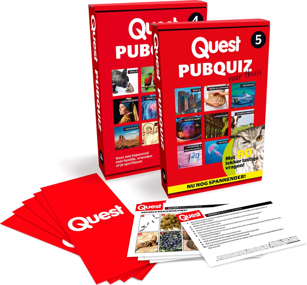 Quest Pubquiz voor Thuis set - Deel 4 & 5 met beeld- en muziekronde