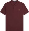 Fred Perry - Polo M6000 Effen Bordeaux - Slim-fit - Heren Poloshirt Maat M