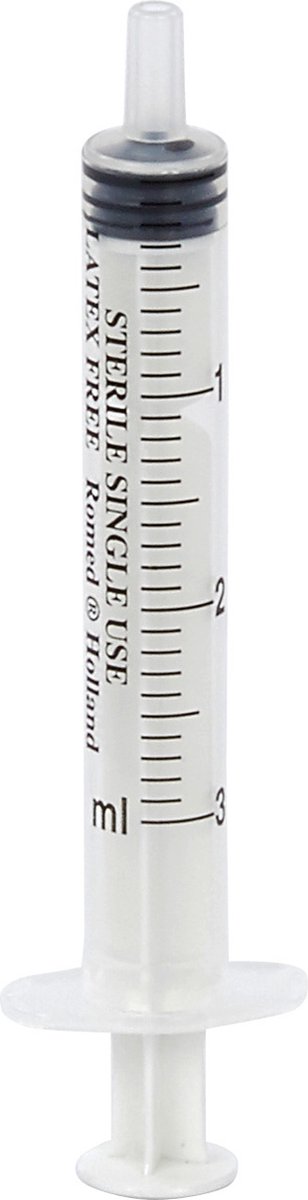 Goedkoopste Romed 3-delige injectiespuiten-Spuiten- 2/3ml luer slip 100 stuks