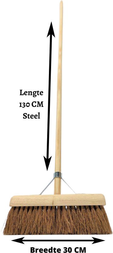 Synx Tools Binnenbezem 30 cm, Zachte Bezem met Steel 150
