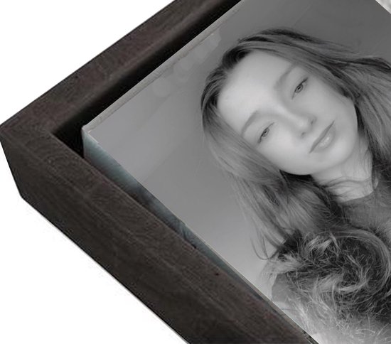 Cadre combiné cadre en bois noir pour toile 60 x 90 cm