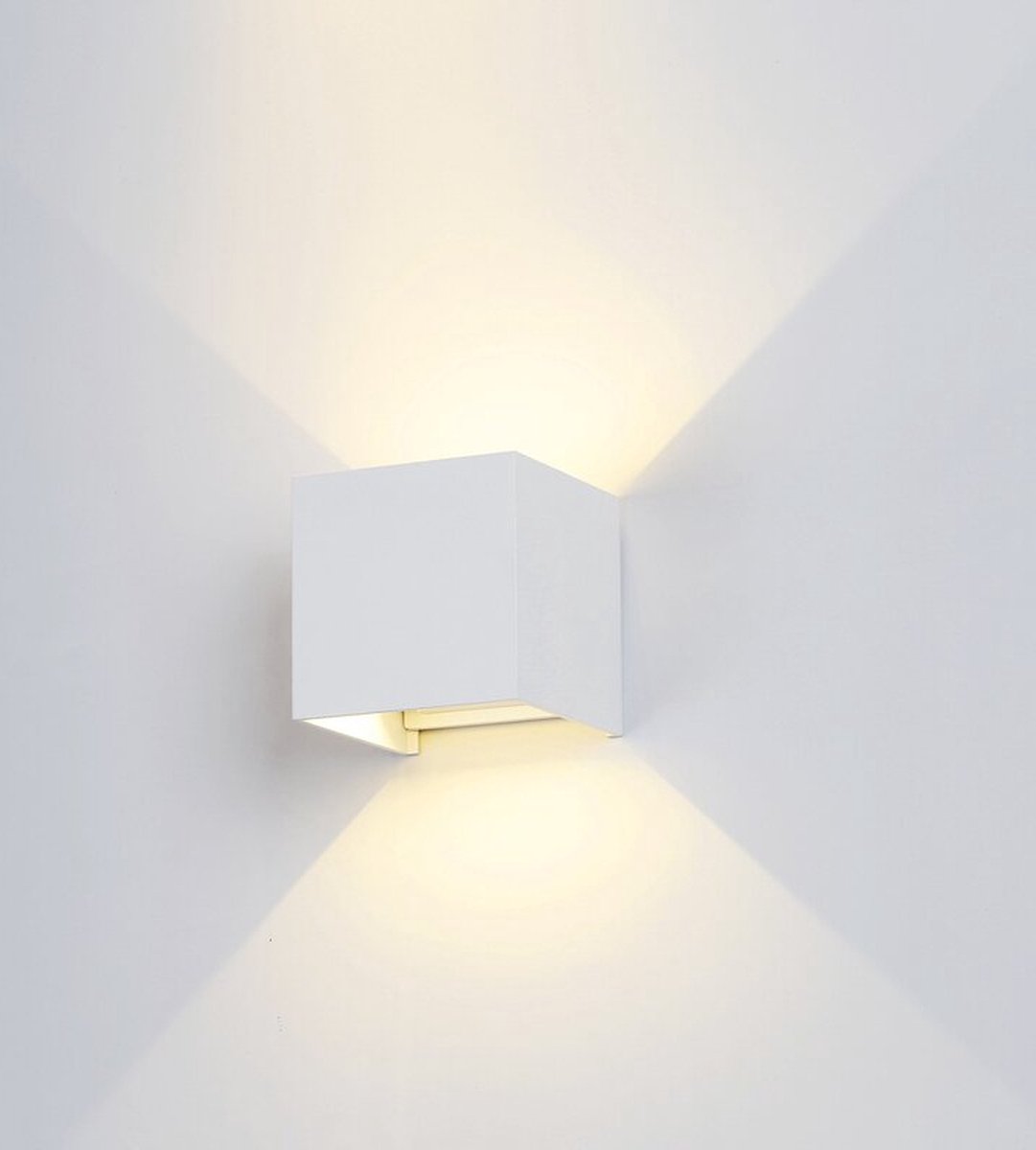 LEDmaxx LED Wandlamp Up&Down wit 2x 3W 370lm 3000K Niet-Dimbaar IP54 Buitenlamp | Geen fitting | Warm Wit | 6 watt | 50.000 Branduren
