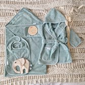 Gioia Giftbox essentials large stone green - Jongen - Meisje - Unisex - Babygeschenkset - Baby cadeau - Kraammand