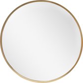 SensaHome - Miroir Mural au Design Nordique Moderne - Miroir Mural Rond - Miroir de Salle de Bain / Maquillage - Or - 60 CM