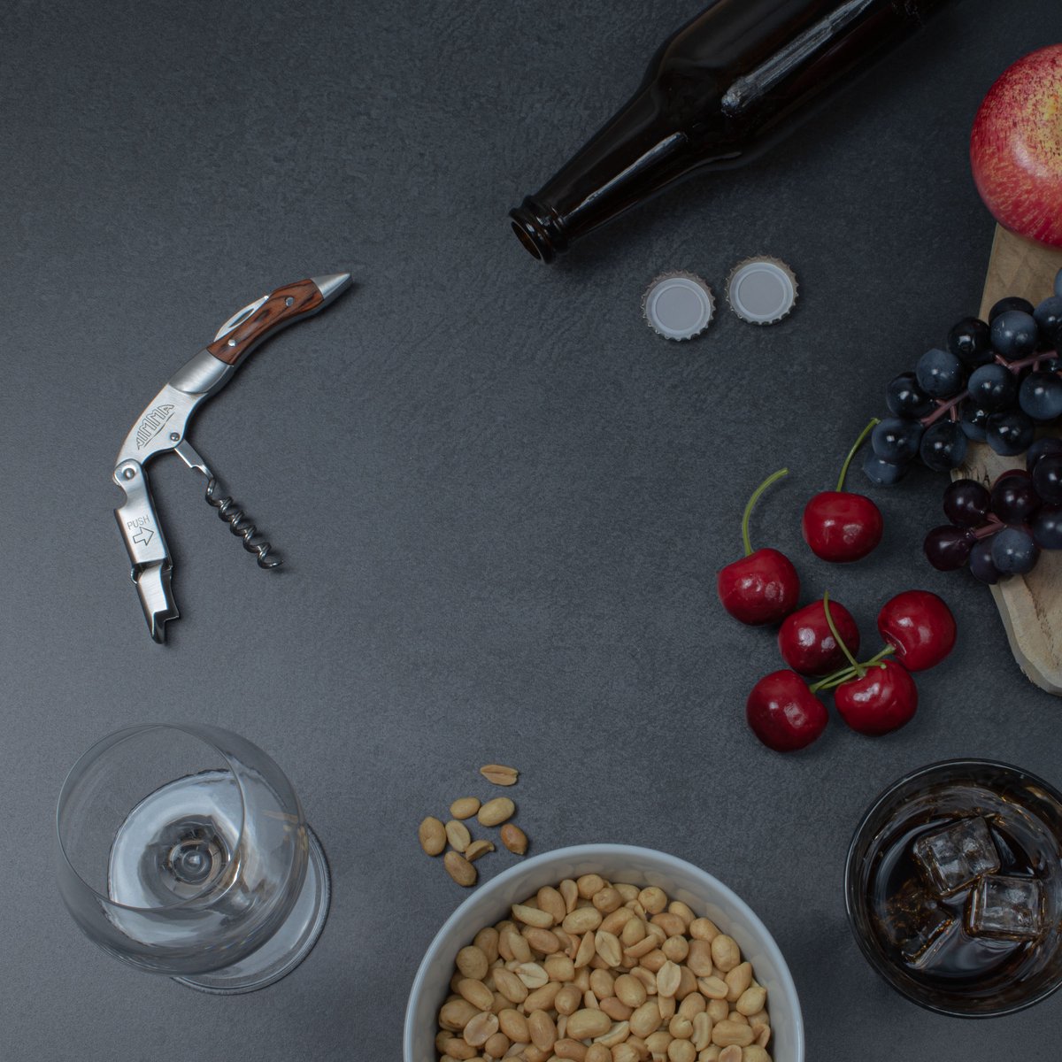Kurkentrekker - Multifunctioneel - Kurkentrekker Wijn - Kelnersmes - 3 in 1 set - Wijnopener - RVS - Bieropener - Flesopener - Bruin en RVS - van Nimma — cadeau in Kookcadeaus - foto 6