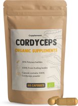 Cupplement - Cordyceps Capsules 60 Stuks - Biologisch - 500 MG Per Capsule - Geen Poeder - Supplement - Superfood - Mushroom - Paddenstoel - Militaris, Sinensis - Foodsporen