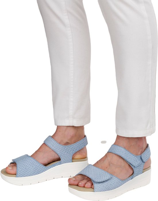 gardeur cropped slim fit broek Vicky685 lichtblauw | wehkamp
