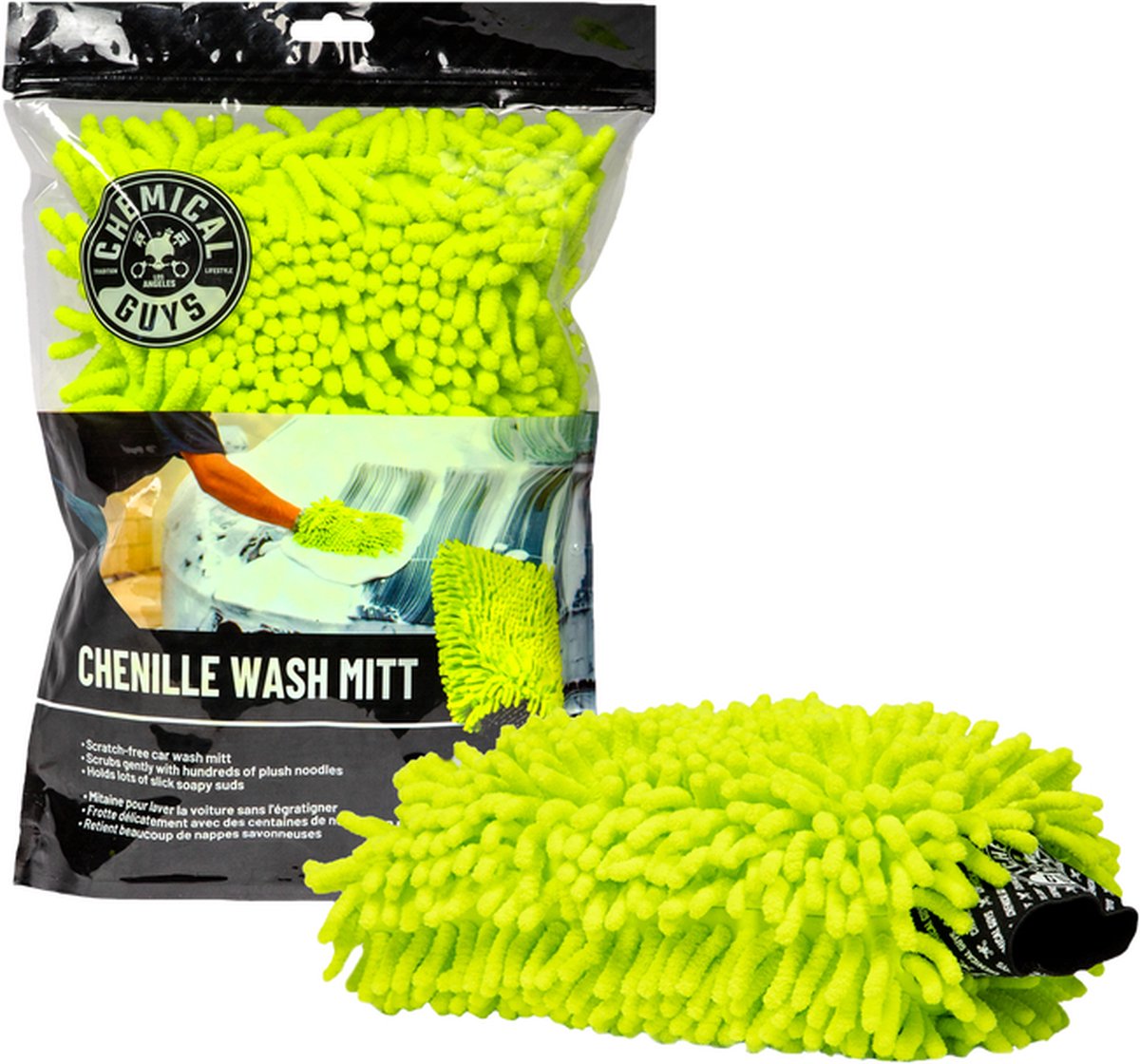 CHEMICAL GUYS - CHENILLE WASH MITT GROEN
