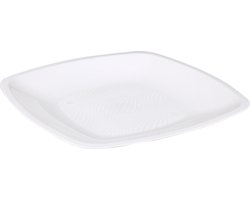 Goldplast Bord - reusable - vierkant - 1-vaks - pP - 18x18cm - wit - 25 stuks